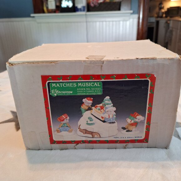 Vintage 1990 House Of Lloyd Christmas Around The World Matches Musical Set Of 3 - Picture 1 of 14